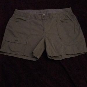 Gray/ Green color Horney Toad shorts.